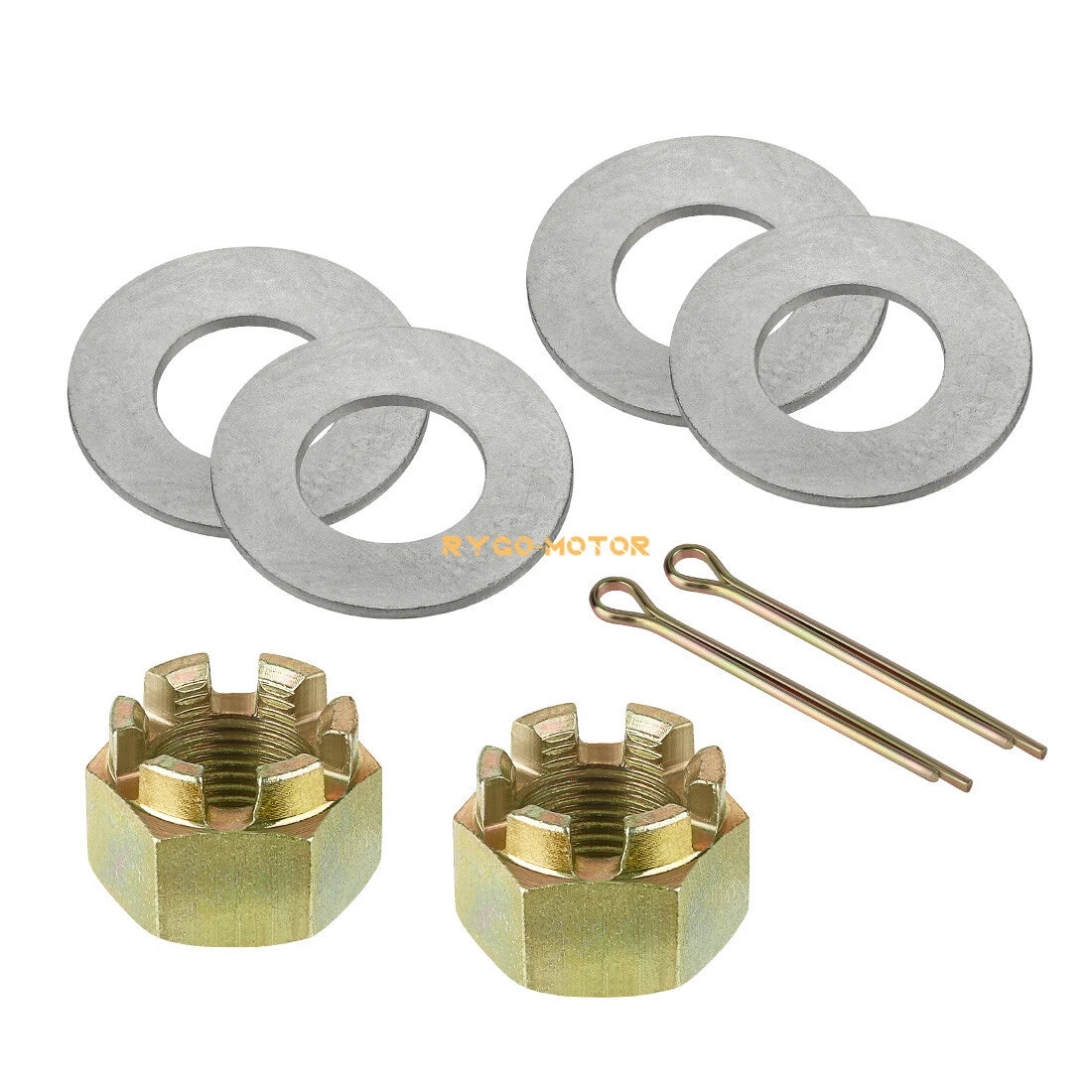 2 x Rear Axle Castle Nut w/ Pin for Polaris Trail Blazer (1990–2013)