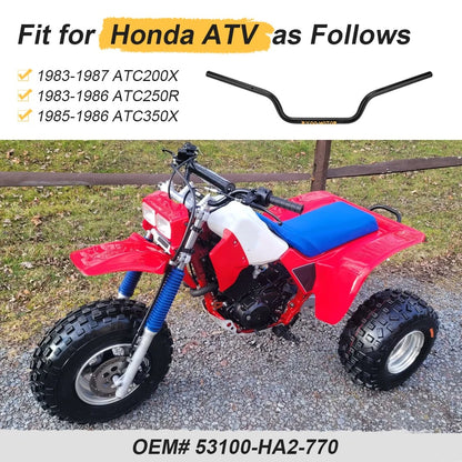 Handlebar Heavy Duty for Honda ATC200X ATC250R ATC350X (1983–1987)