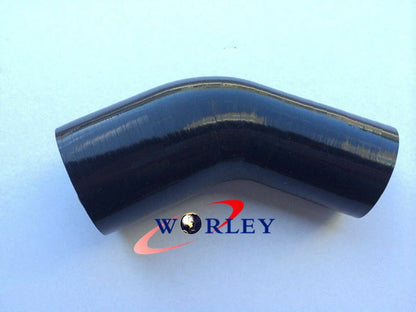 2.5" to 3" 64mm - 76mm Silicone 45° Elbow Reducer Hose for Car