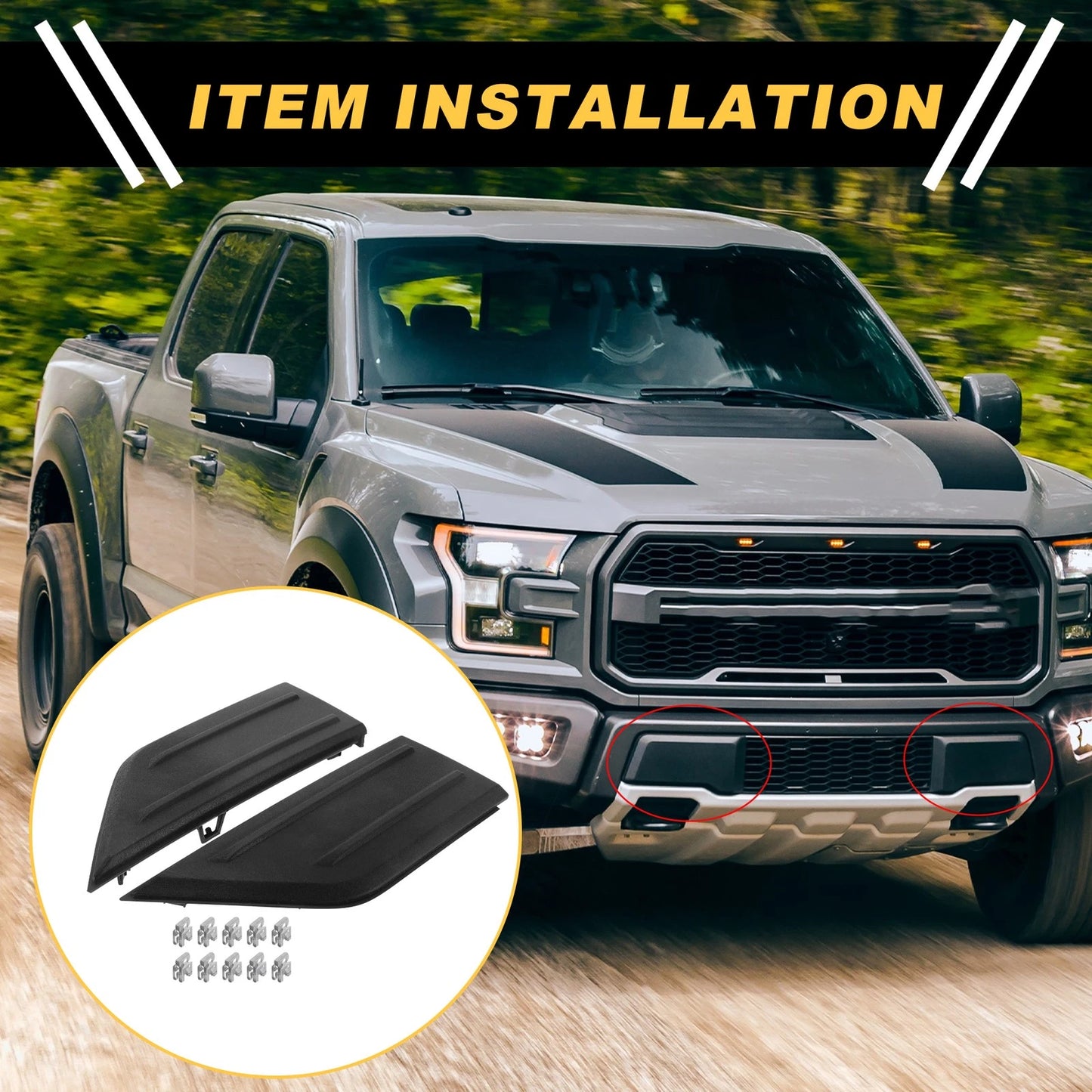 Bumper Guard Insert Pads for Ford F-150 (2021-2023) 1 Pair