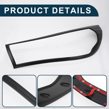 Front Headlight Trim Bezel for Toyota HILUX REVO 2015-2017 (2 x Black)
