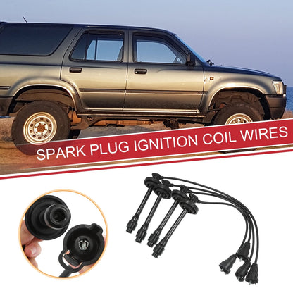 4pcs Spark Plug Wire Ignition Coil Cable for Toyota Corolla Chevrolet Prizm