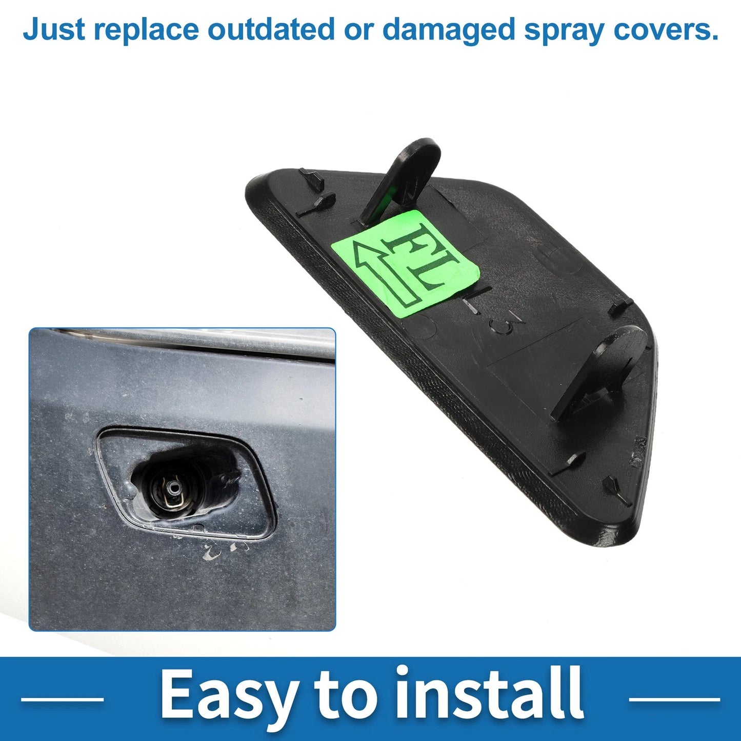 Front Left Washer Nozzle Cover for BMW 528i (2011-2016) Unpainted