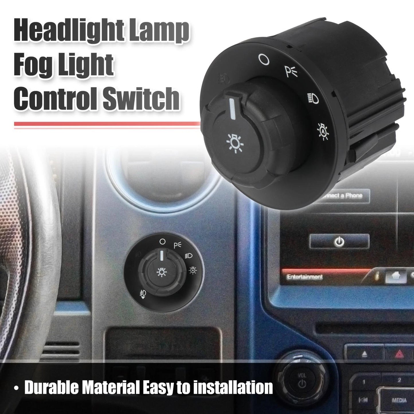 Headlight Lamp Fog Light Control Switch for Ford F-150 (2009-2019)