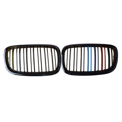 M-color Gloss Black Front Bumper Kidney Grills for BMW E70 X5 E71 X6 (2007-2013)