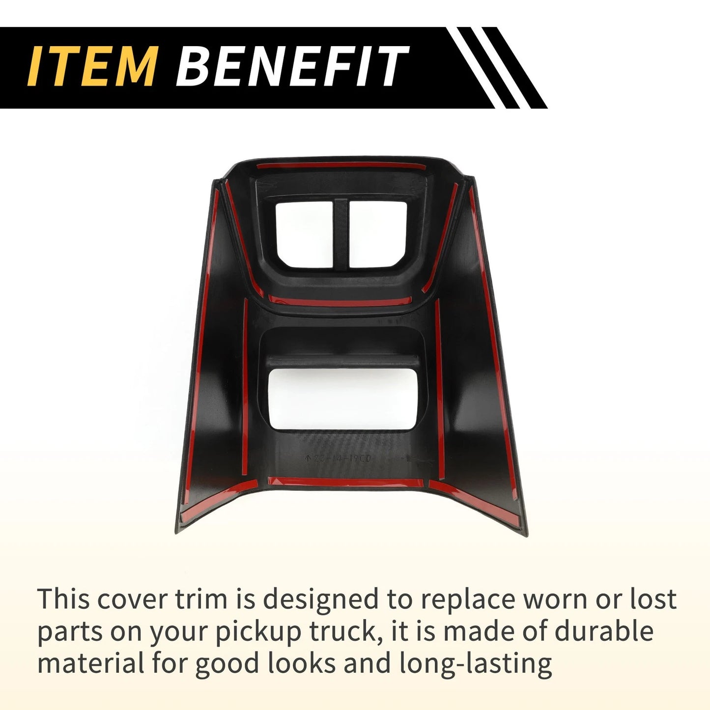 Carbon Fiber Rear Armrest AC Outlet Panel for Ford Ranger (2023-2024)