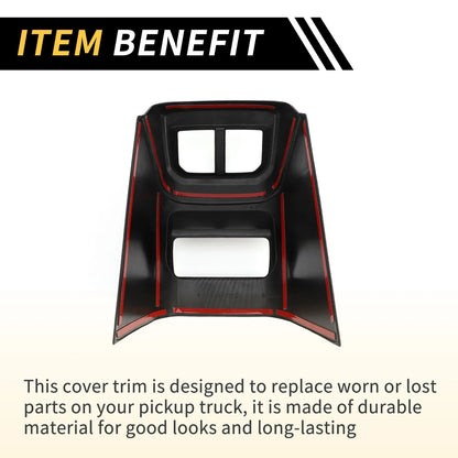 Carbon Fiber Rear Armrest AC Outlet Panel for Ford Ranger (2023-2024)