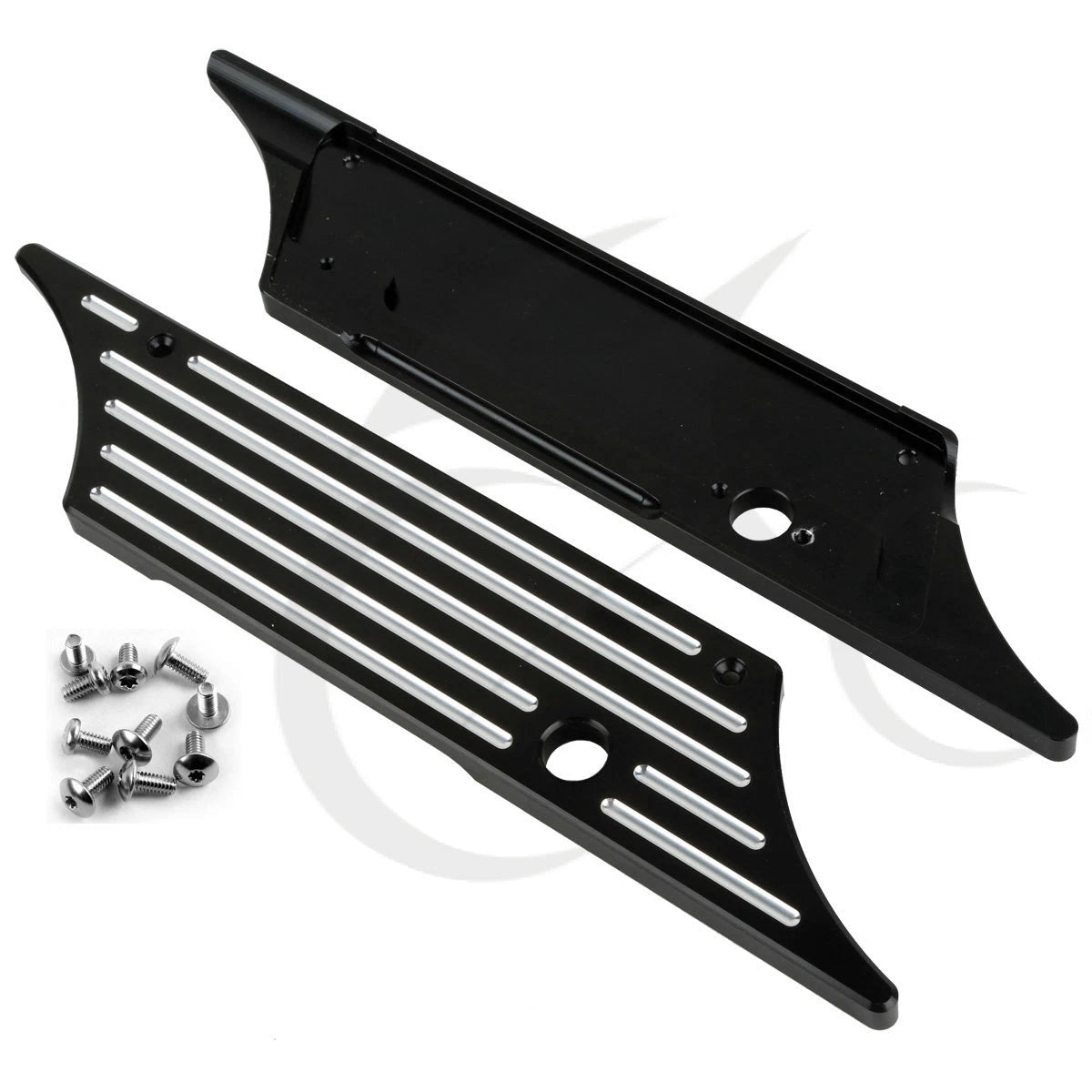 Black Saddlebag Latch Covers for Harley Street Electra Glide (1993-2013)