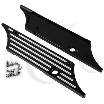 Black Saddlebag Latch Covers for Harley Street Electra Glide (1993-2013)