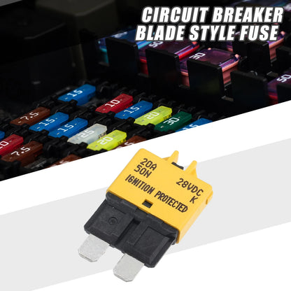 20A Resettable Blade-Style Circuit Breaker Fuse for Car Marine
