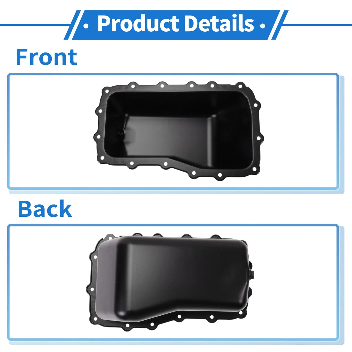 Engine Oil Pan for Jeep Wrangler V6 3.8L Petrol (2007-2011) - Iron Black