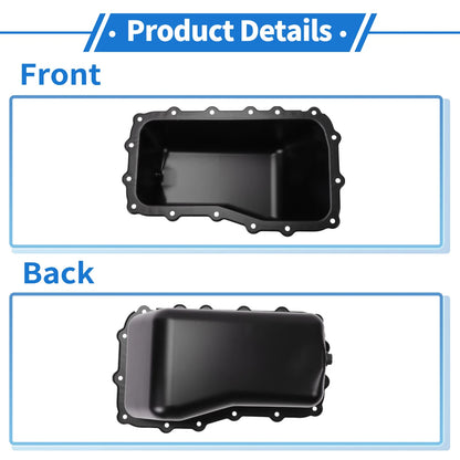 Engine Oil Pan for Jeep Wrangler V6 3.8L Petrol (2007-2011) - Iron Black