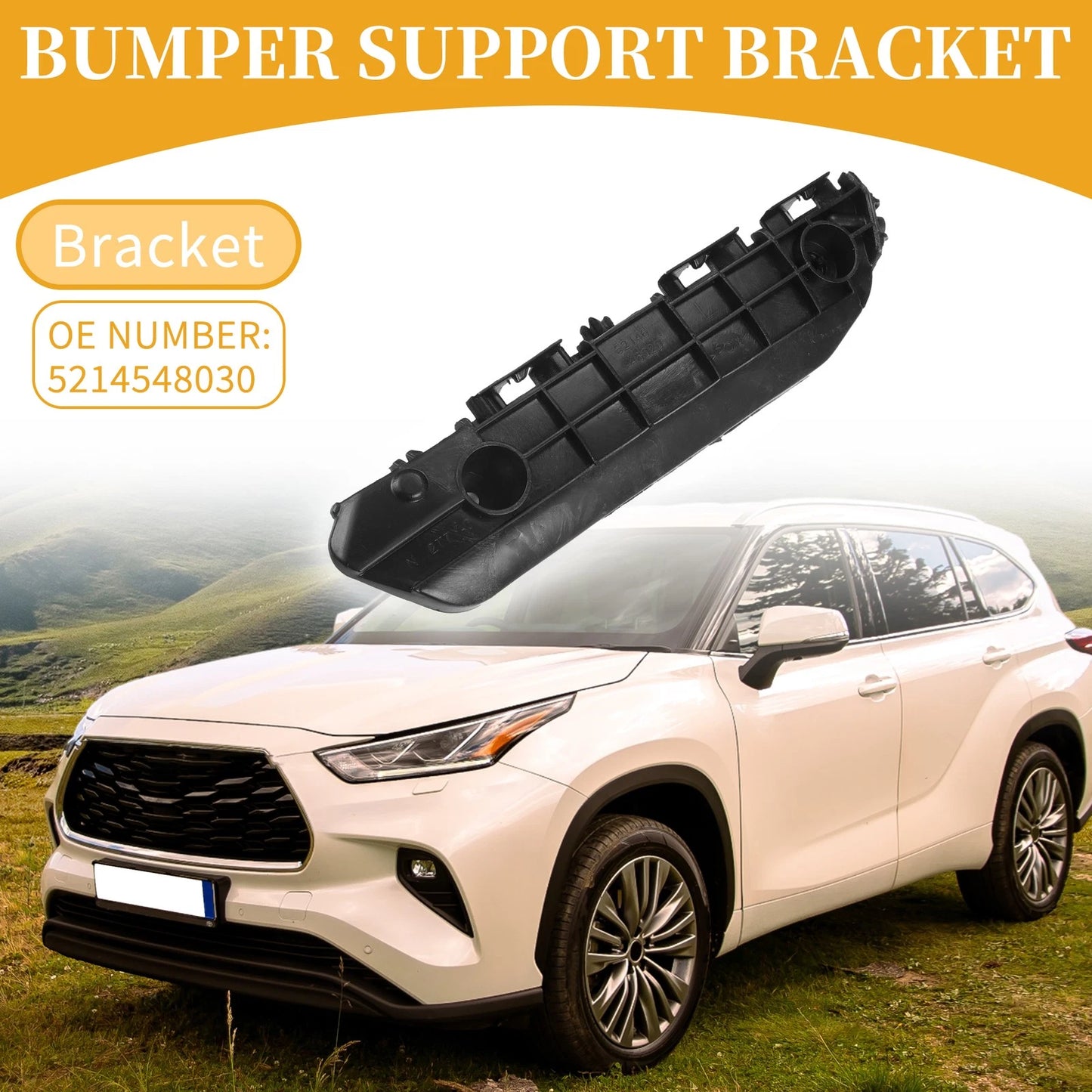 LH Side Bumper Bracket / 1 Pc / for Toyota Highlander (2008–2010)