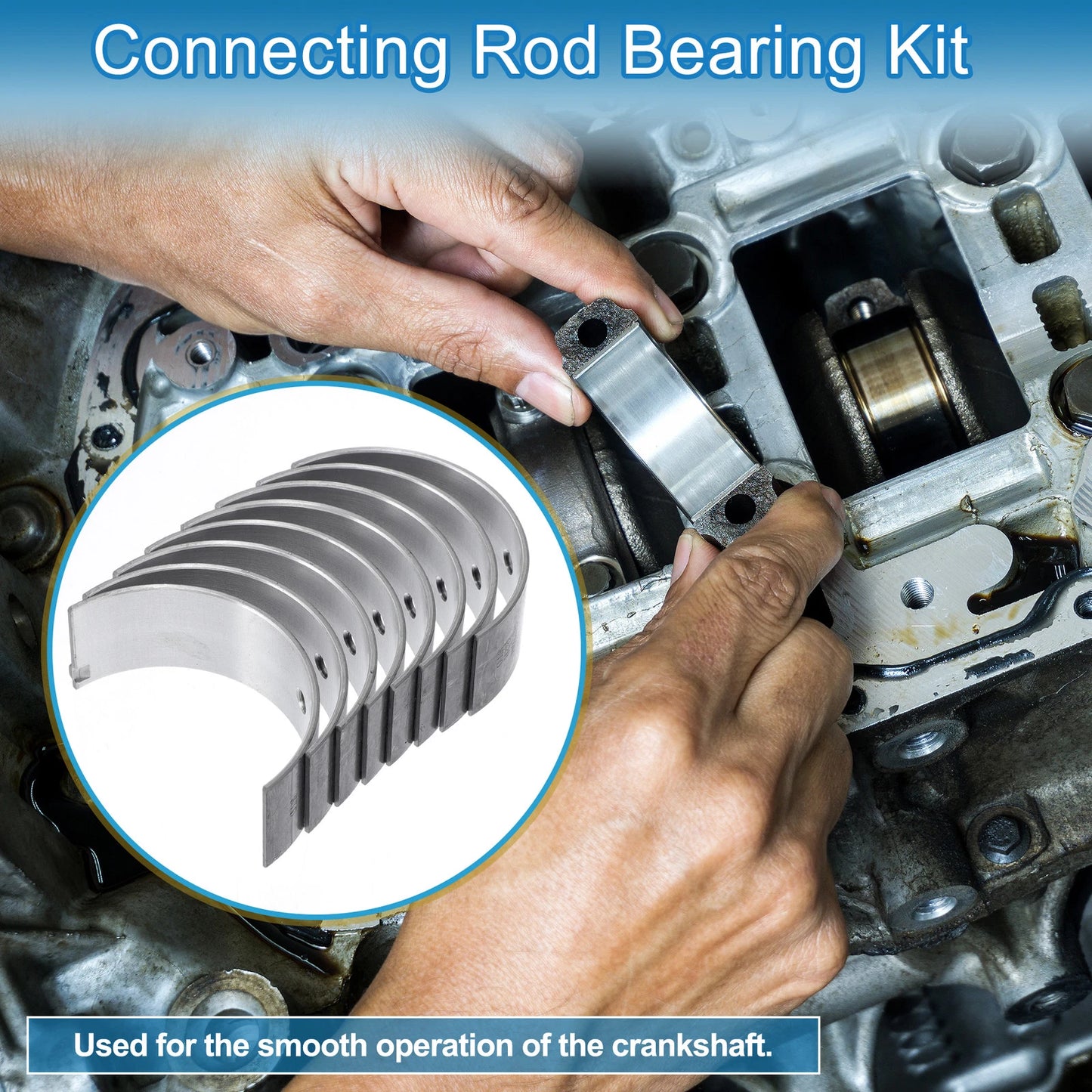 Rod Bearing Set 8 Pcs for Toyota Carina