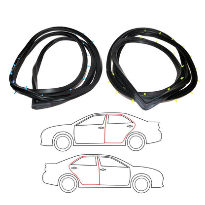 Rear Door Weatherstrip x2 for Toyota Corona Mark II RX10-RX13 1968-1972
