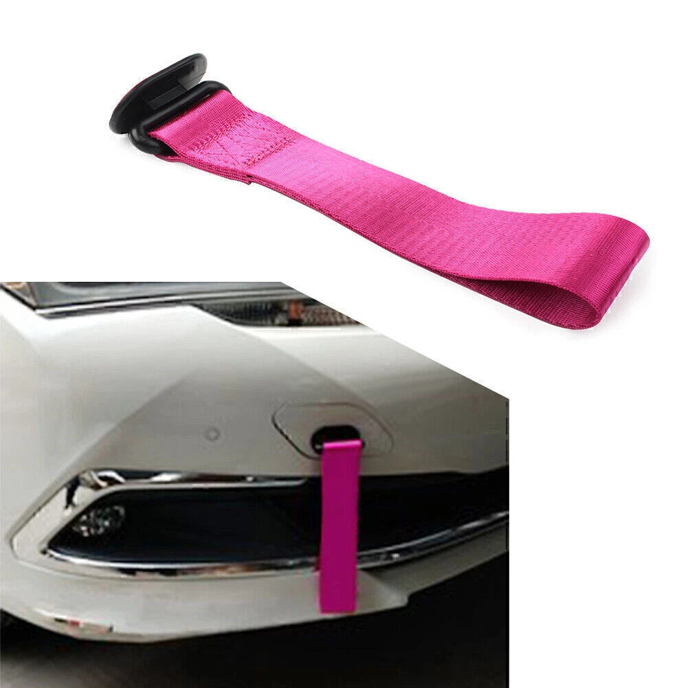 Tow Towing Strap Belt Rope for Universal Car Rear/Front Bumper - Purple
