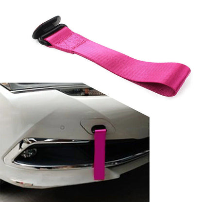 Tow Towing Strap Belt Rope for Universal Car Rear/Front Bumper - Purple