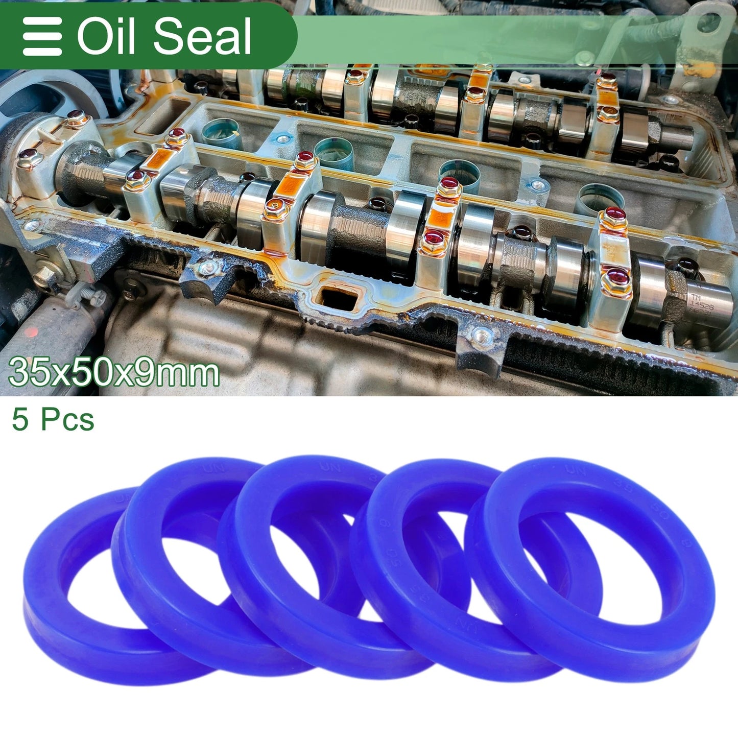 Oil Seal 35x50x9mm Rotary Shaft Seal TPU 5 Pcs