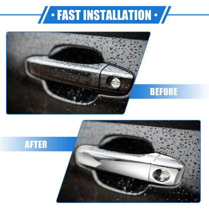 Silver Tone Door Handle Cover Kit for Toyota Tundra (2007-2018)