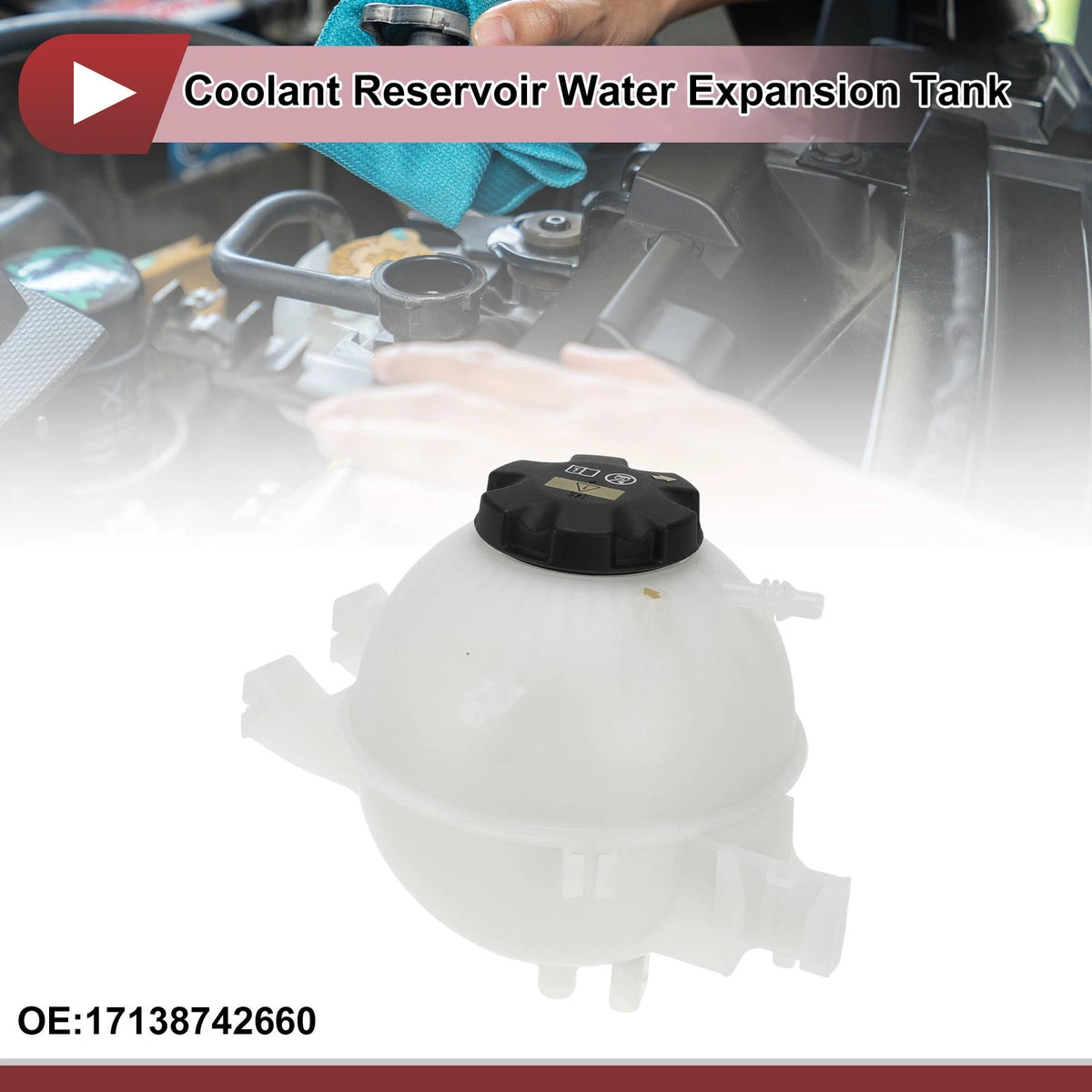 Coolant Expansion Overflow Tank w/ Cap for BMW X3 X4 G01 (2018-2023)