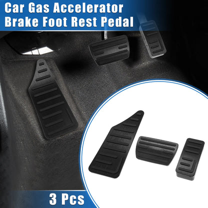 3 x Car Gas Accelerator Brake Foot Rest Pedals for Honda HR-V (2021-2023) Black