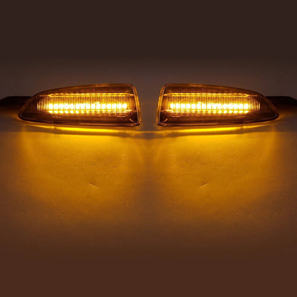 Clear Dynamic Amber LED Front Side Marker Lights for Opel Astra (2010-2019)