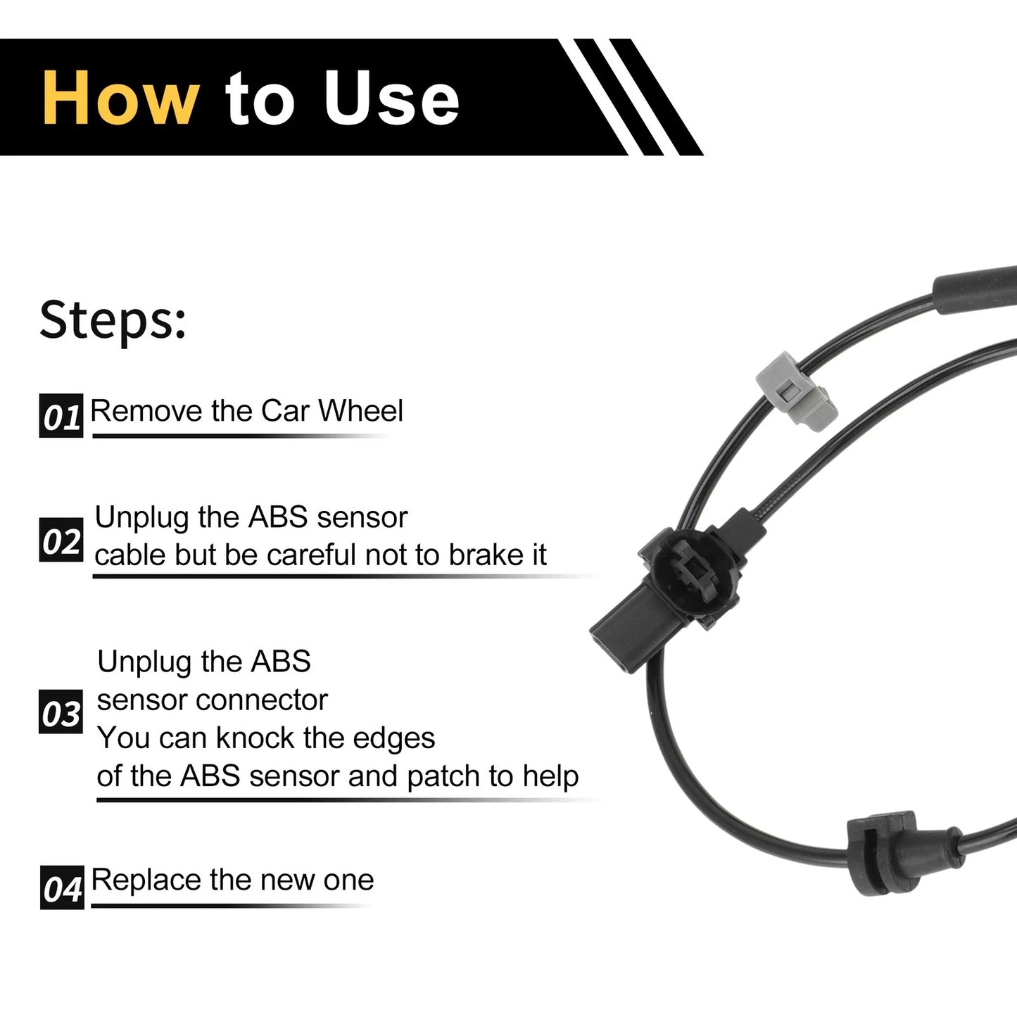 ABS Wheel Speed Sensor for Honda Fit (2015-2020) 1 x Sensor