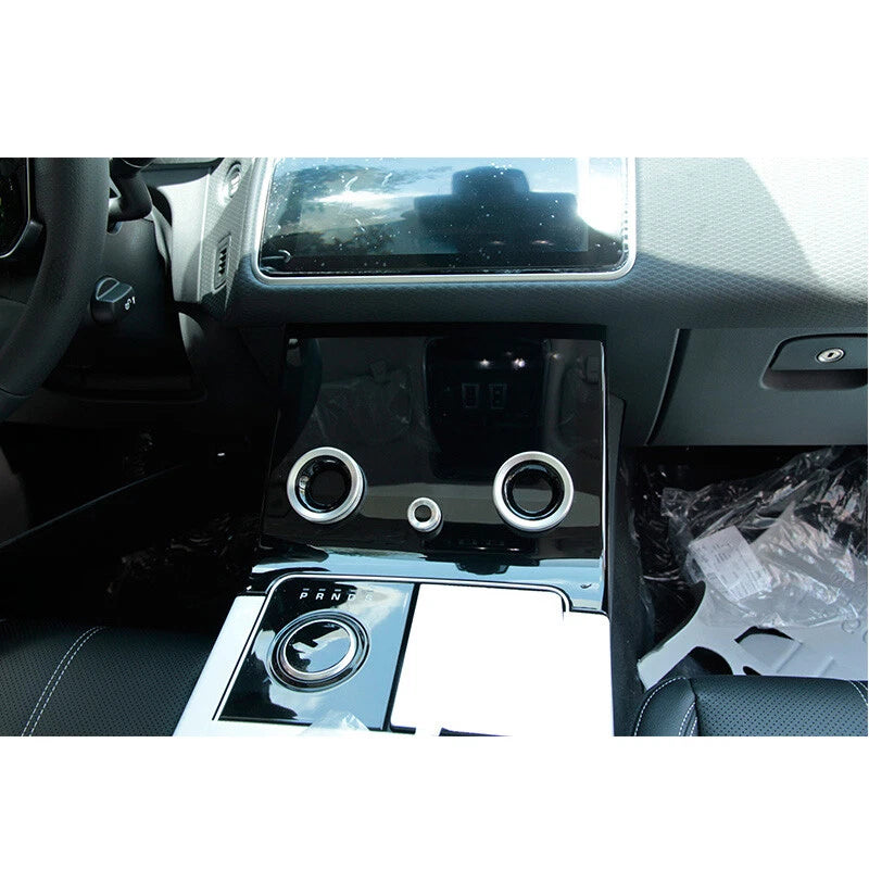 Red Volume Air Condition Buttons Knob Cover Ring For Range Rover Sport 2015-2018