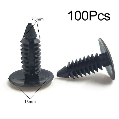 100pcs 7.8mm Plastic Car Interior Rivets Fastener Retainer Clips