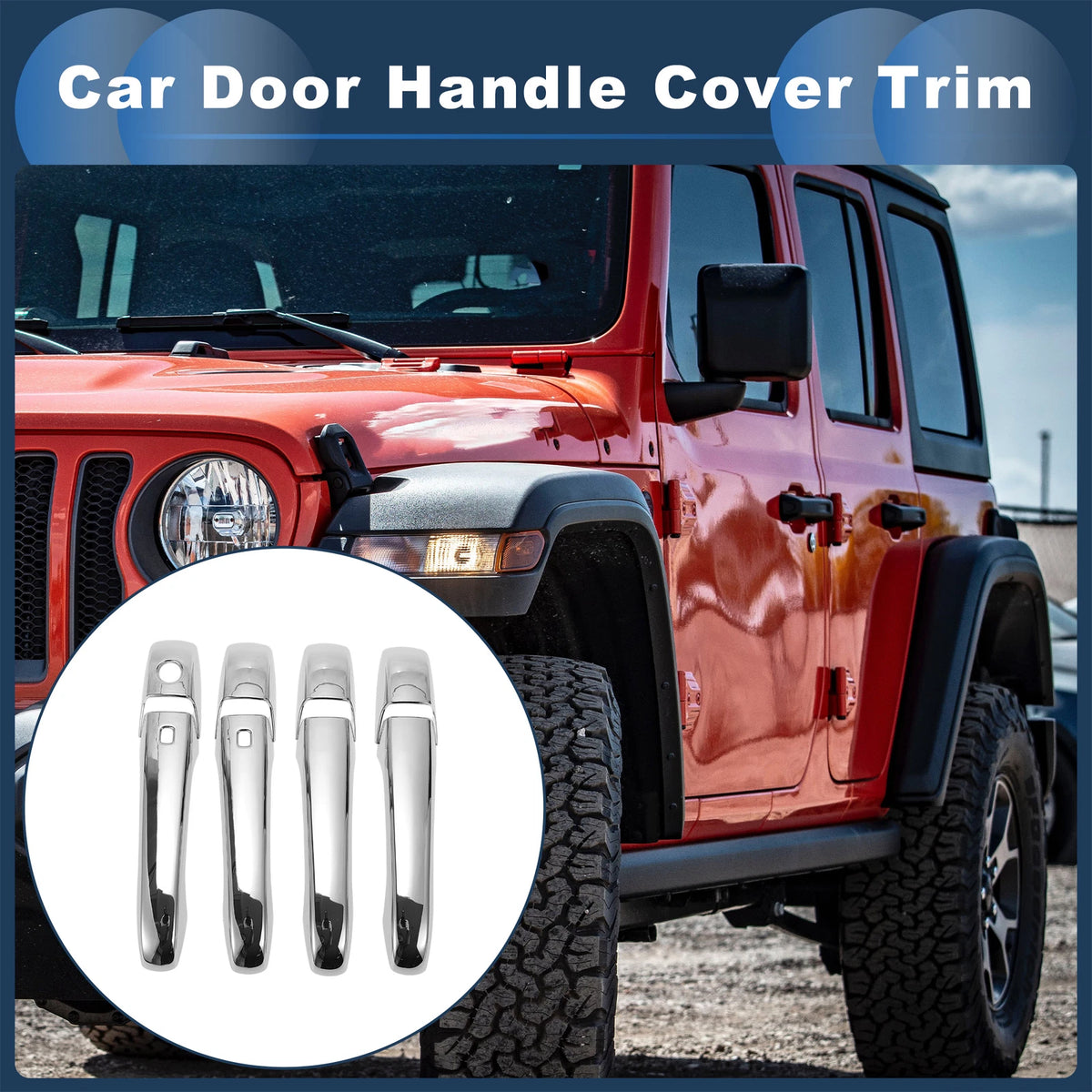 Smart Car Door Handle Cover Trim for Jeep Cherokee (2014-2023)