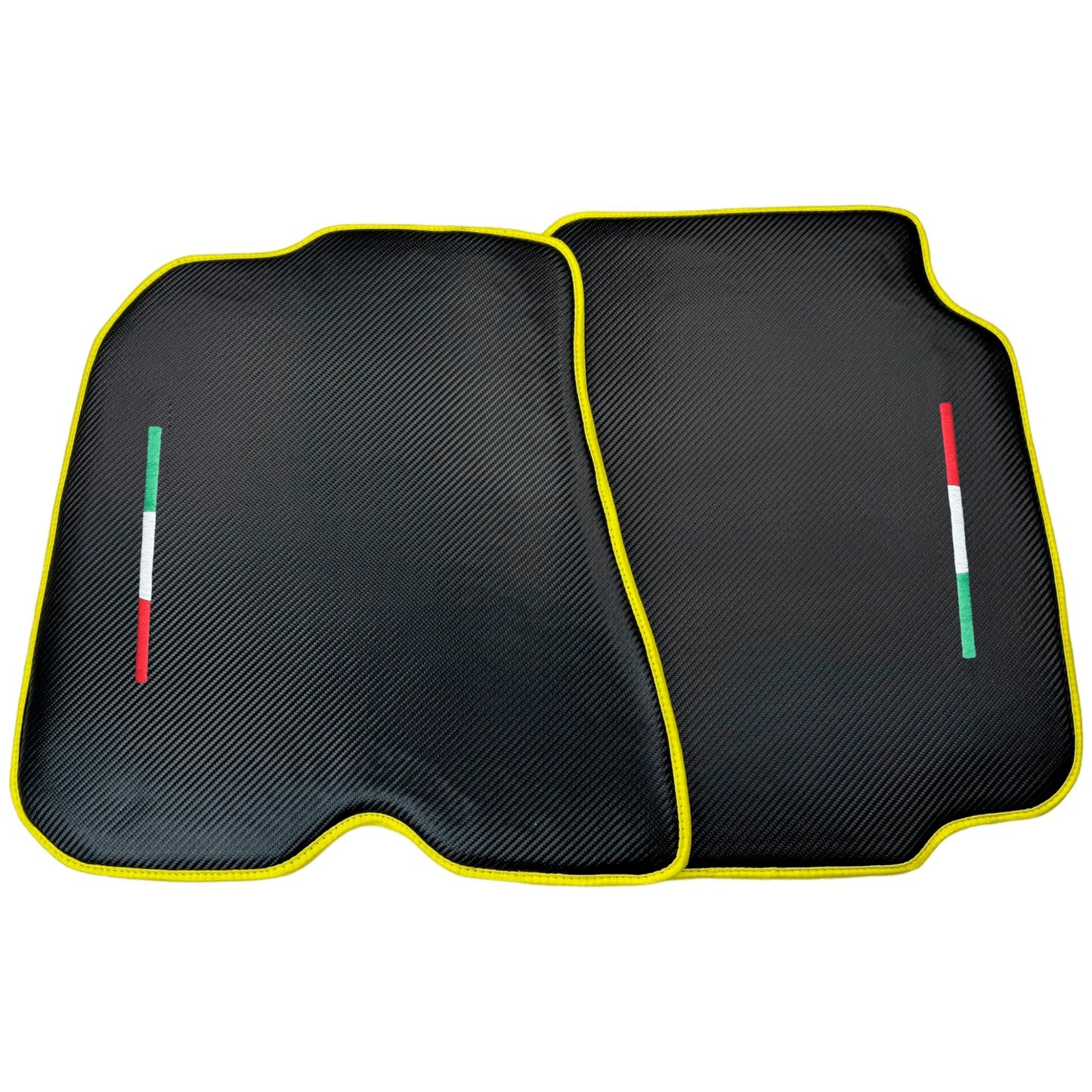 Carbon Fiber Floor Mats for Ferrari 812 GTS (2020-2023) - Yellow Trim