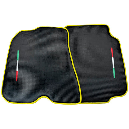 Carbon Fiber Floor Mats for Ferrari 812 GTS (2020-2023) - Yellow Trim