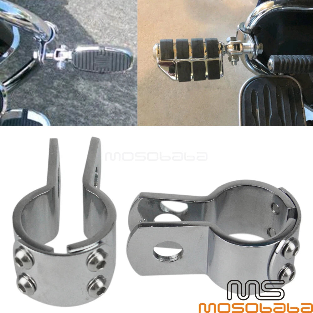 1-1/2" Crash Bar Mounts Clamps for Harley, Honda, Yamaha, BMW
