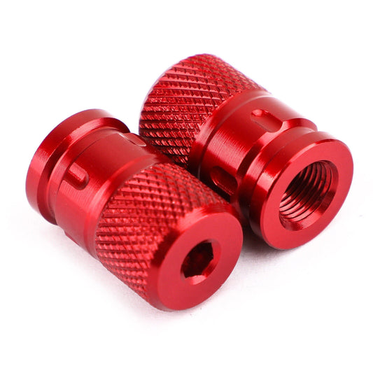 2 x Aluminium Anti-Theft Valve Caps for Car Motorcycle Bike MTB (F3)
