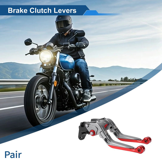 Titanium Red Adjustable Short Long Brake Clutch Levers for Yamaha WR125X (2009–2015)