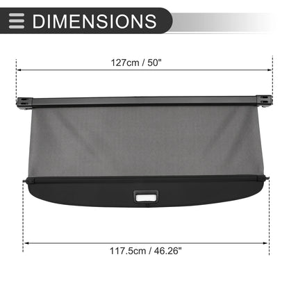 Retractable Cargo Cover for Dodge Durango 2011-2021 7 Seater Gloss Black