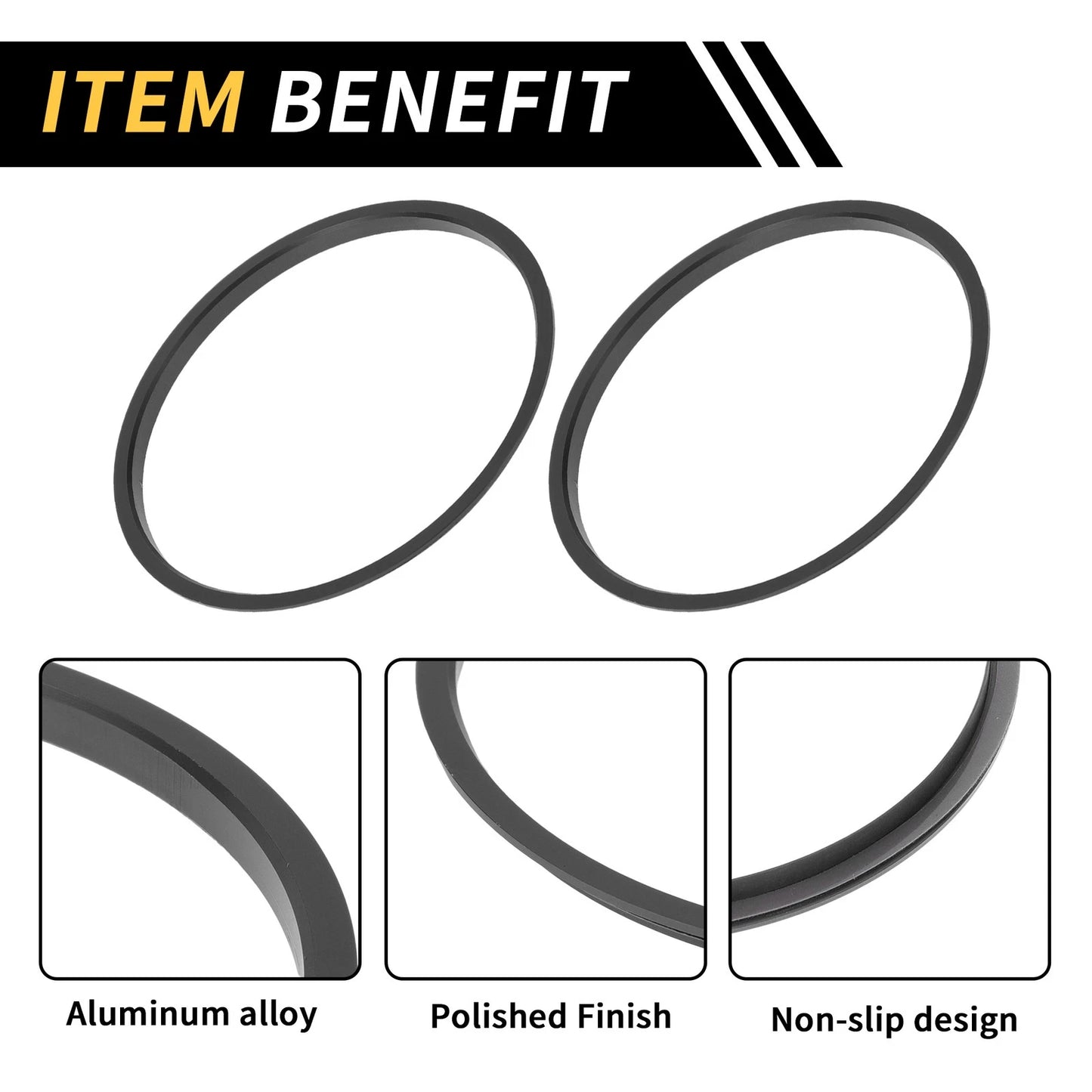 AC Vent Dashboard Decoration Rings for Toyota Tacoma (2016-2021) 4 Pcs Black