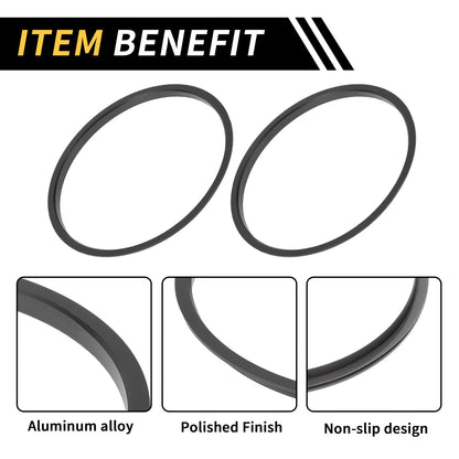 AC Vent Dashboard Decoration Rings for Toyota Tacoma (2016-2021) 4 Pcs Black