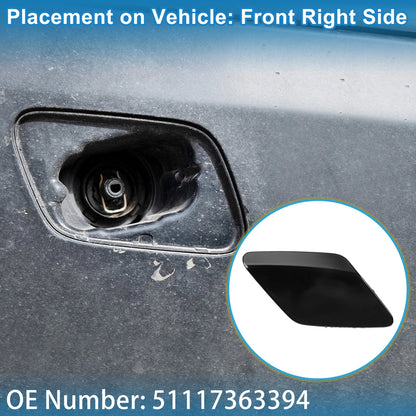 Front Right Washer Nozzle Cover for BMW 428i (2014-2016) - Black Cap
