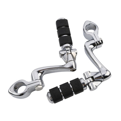 Engine Guard Foot Pegs Mounts 1 1/4 Chrome for Harley Honda Suzuki