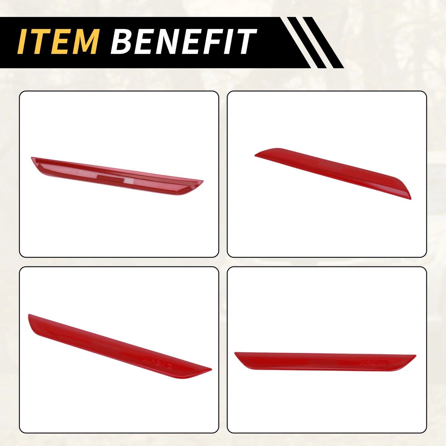 Passenger Side Interior Seat Handle Trim for Jeep Wrangler JL JLU (2018-2024) Red