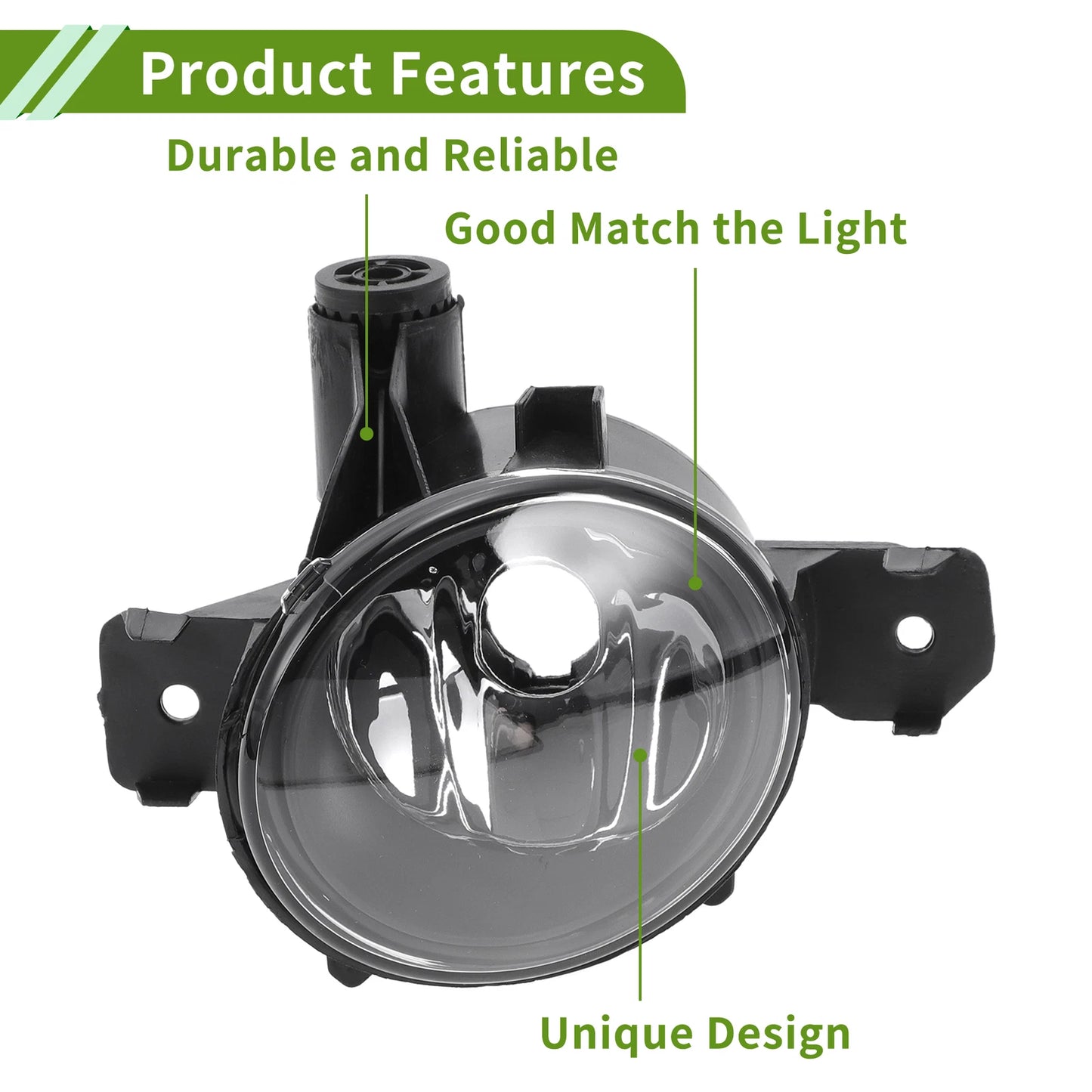 Left Fog Light Grill for BMW X1 2012-2015 (1 x Clear, Black)