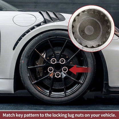 Wheel Lock Lug Nut Anti-theft Key Socket Porsche Cayenne