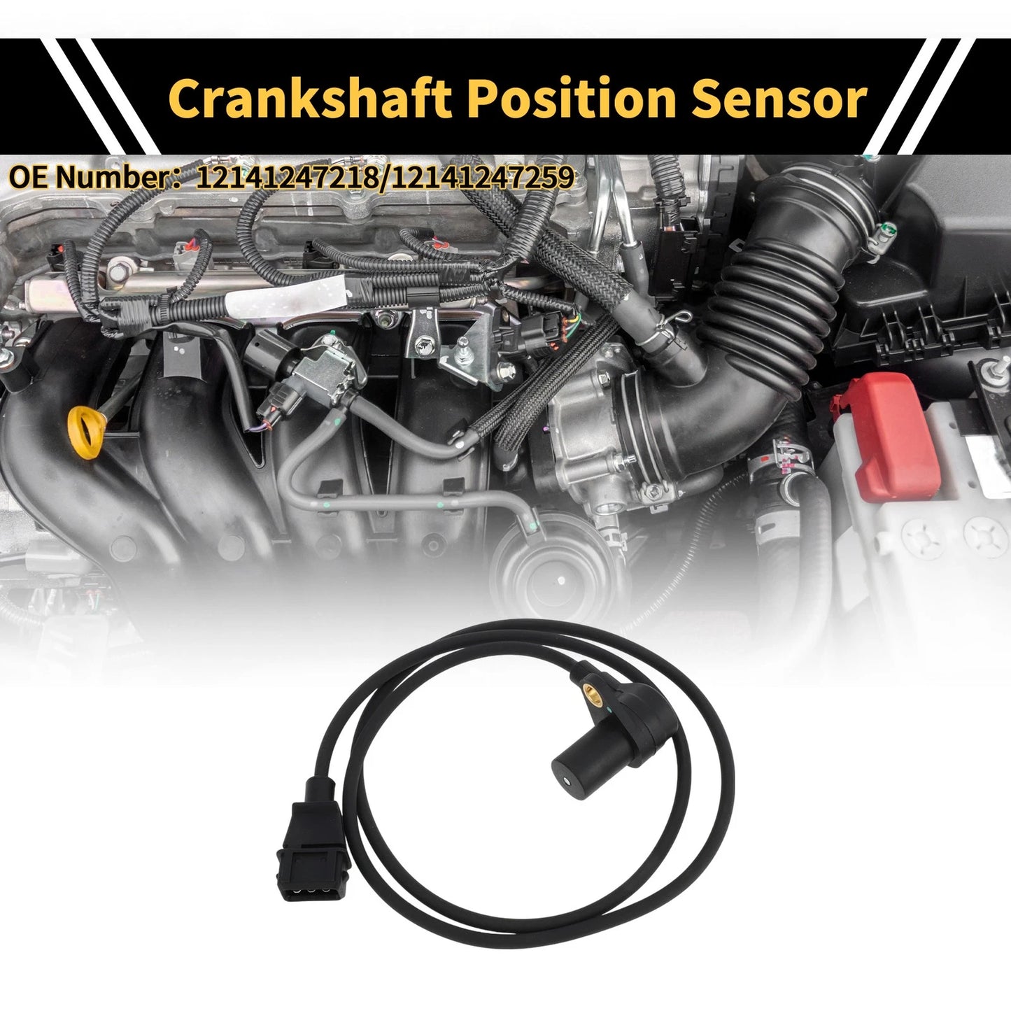 Crankshaft Position Sensor for BMW E36 316i (1993-1998) 1 Pc Black