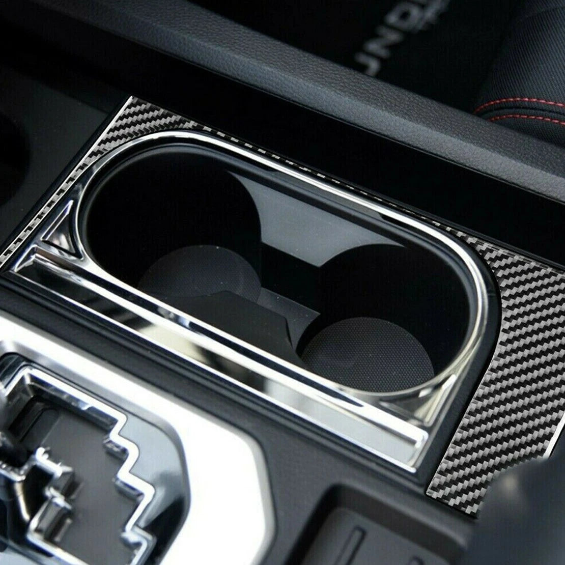 Carbon Fiber Water Cup Holder Cover for Toyota Tundra (2014-2018)
