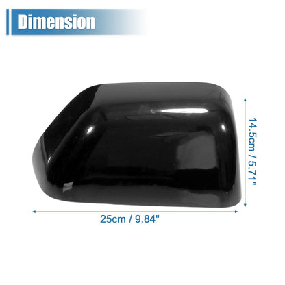 Gloss Black Top Half Mirror Covers for Ford F-350 Super Duty (2017-2022)