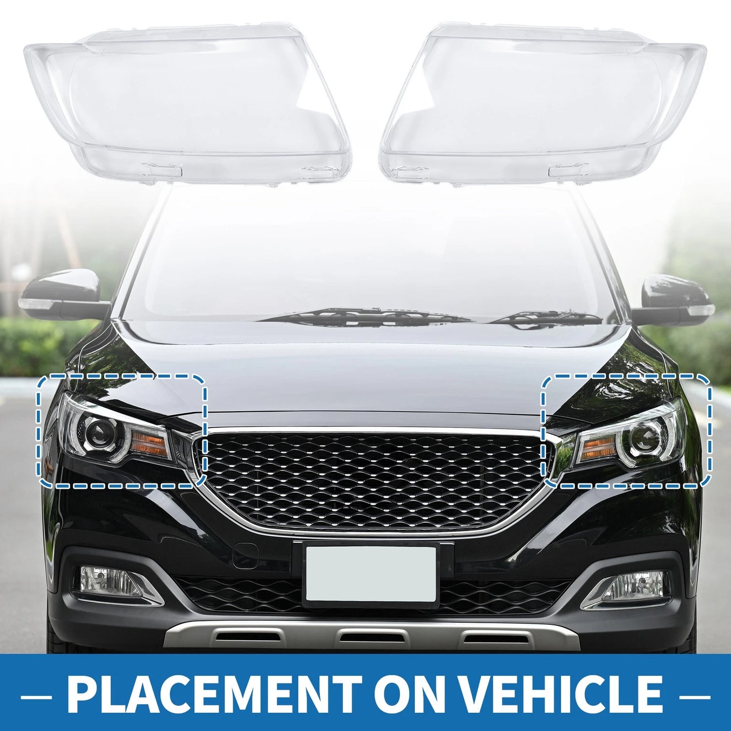 Car Front Left Right Headlight Lens Covers for Jeep Grand Cherokee (2001-2003)