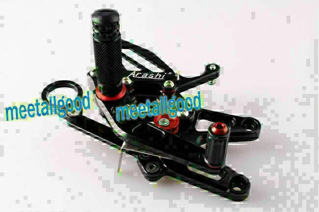 Adjustable Rearsets Footpegs for BMW S1000RR 2010-2013 - Black