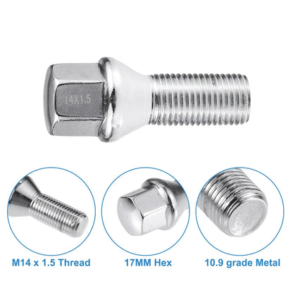 M14 x 1.50 Car Wheel Bolts (20 Pcs) for BMW 7 Series (2002-2008) Metal