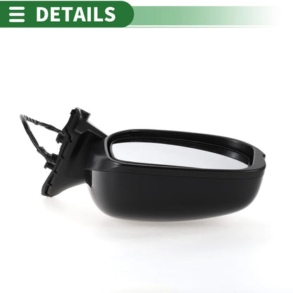 Left Side Door Mirror for Honda Fit (2009-2014) Manual Folding Gloss Black